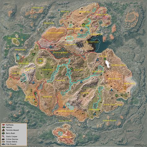 Gondwa Food & Water Resource Map : r/pathoftitans.